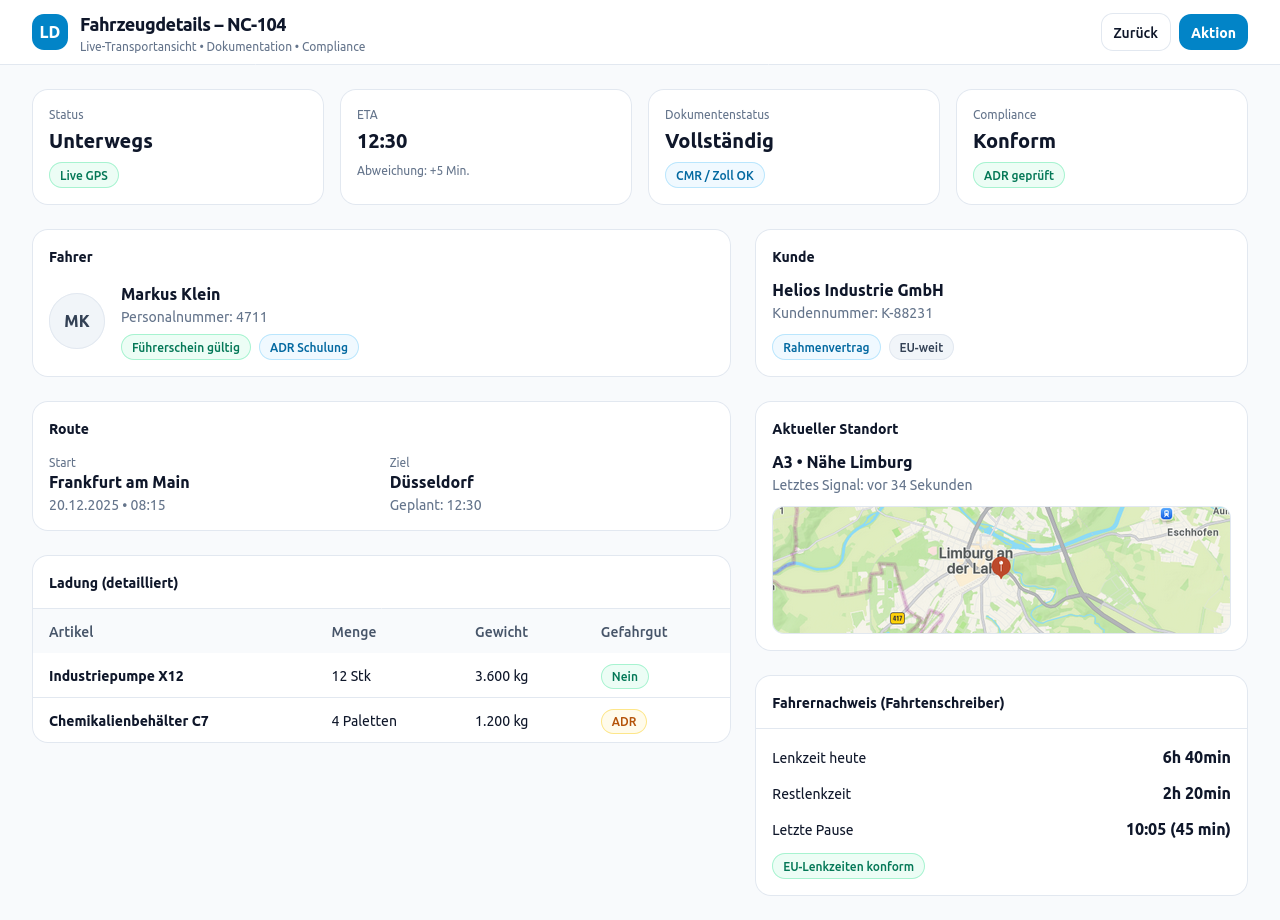 Verwaltung im Transport und in der Logistik