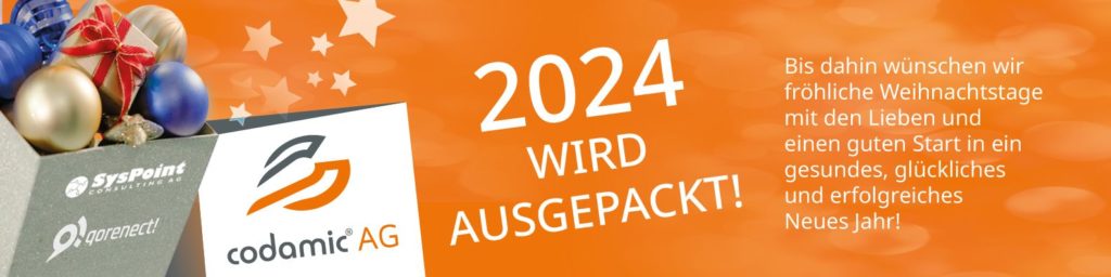 2024 wird aus der SysPoint Consulting AG und der Codamic Innovations GmbH die Codamic AG.